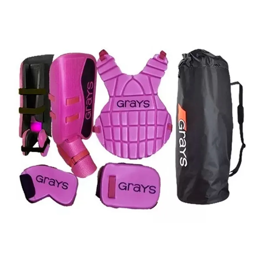 Imagen 1 de 2 de Conjunto Grays Arquero  Goalie Set G90 Junior-ROSA/NEGRO