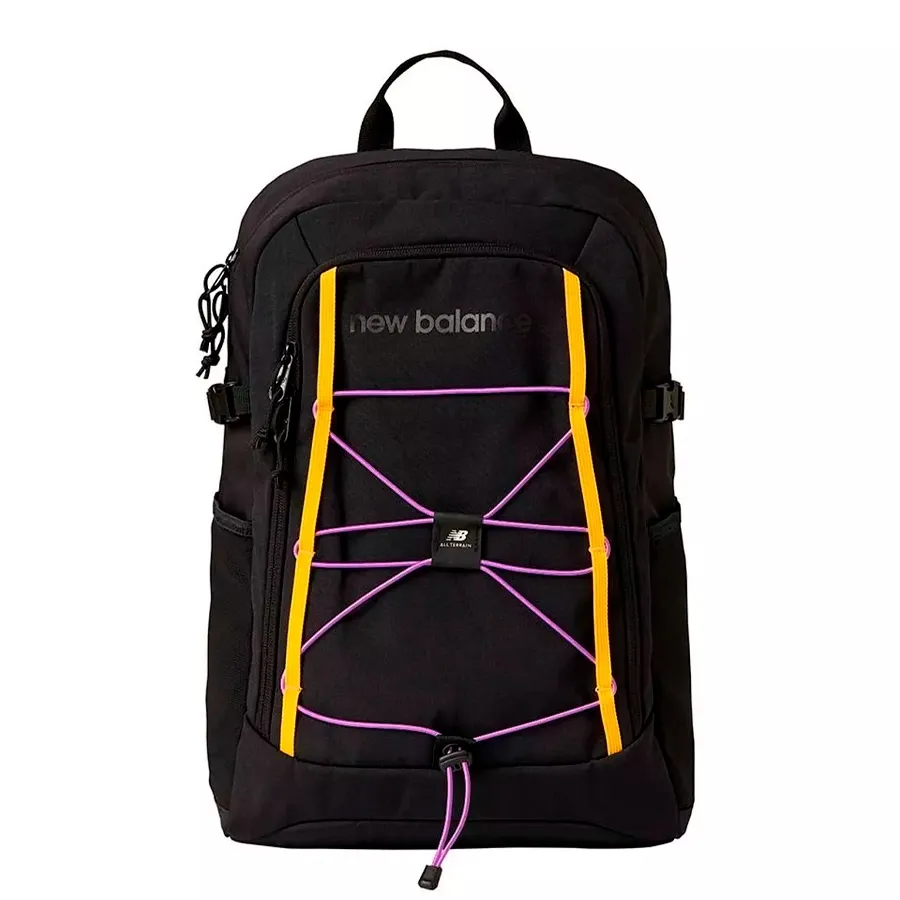 Imagen 0 de 6 de Mochila New Balance Bungee-NEGRO/AMARILLO/VIOLETA
