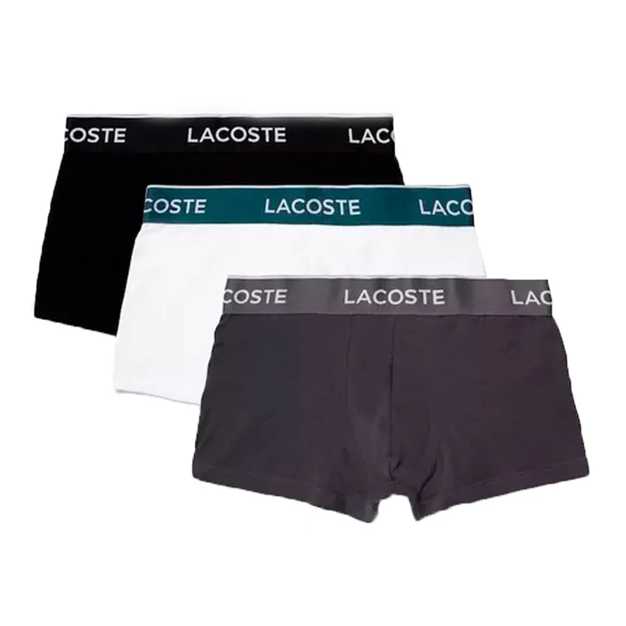 Imagen 0 de 1 de Boxer Lacoste Pack 3-BLANCO/GRIS/NEGRO