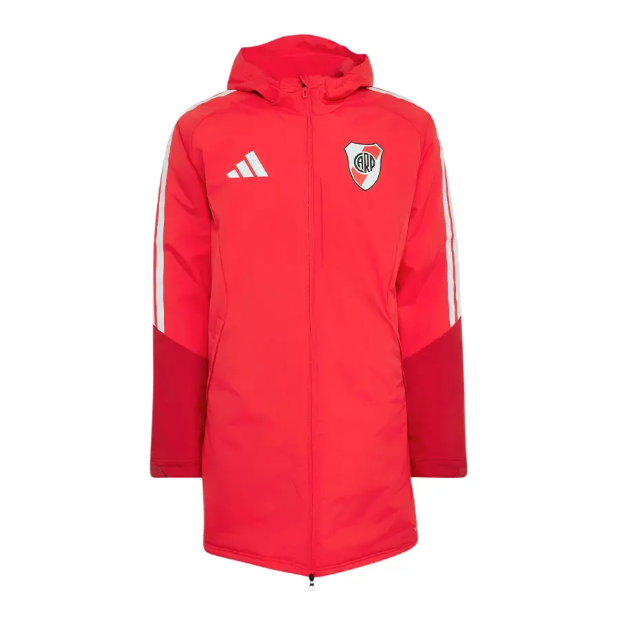 Imagen 2 de 5 de Campera adidas Stadium Parka River Plate 26/27-ROJO/BLANCO