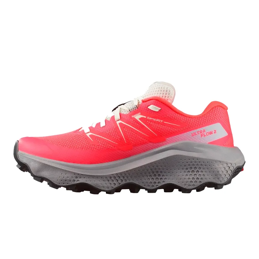 Imagen 2 de 6 de Zapatillas Salomon Ultra Flow 2-CORAL FLUOR/GRIS/BLANCO