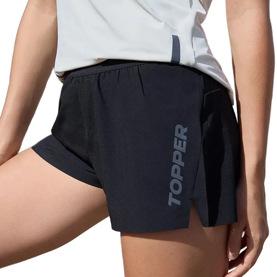 Imagen 2 de 5 de Short Topper Running Sprint-NEGRO
