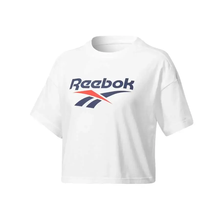 Imagen 3 de 5 de Top Reebok Remera  Cl V Crop-BLANCO