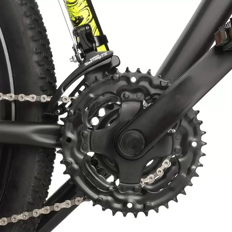 Imagen 1 de 5 de Bicicleta Mtb TopMega Sunshine R29 21 V F.Disco-NEGRO/AMARILLO