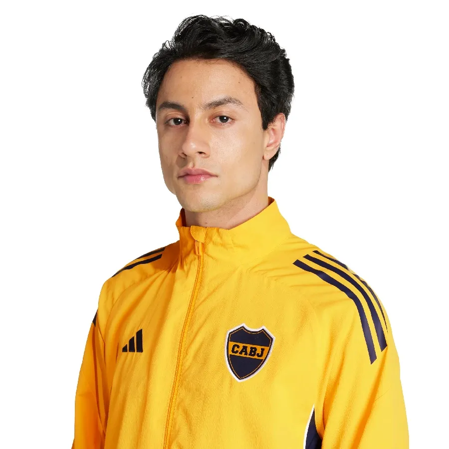 Imagen 3 de 5 de Campera adidas Presentación Boca Juniors Tiro 25 Competition-AMARILLO/MARINO
