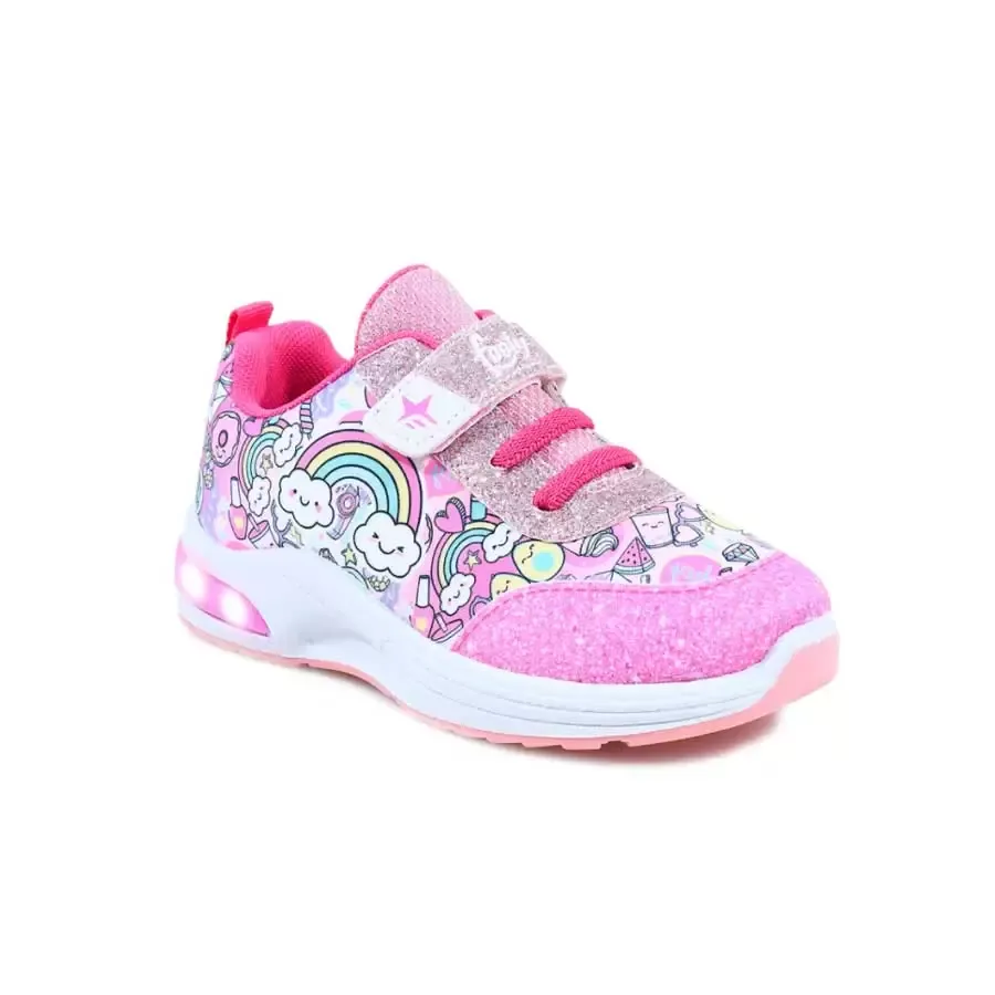Imagen 1 de 5 de Zapatillas Footy Inyectada C/Luz-FUCSIA/BLANCO