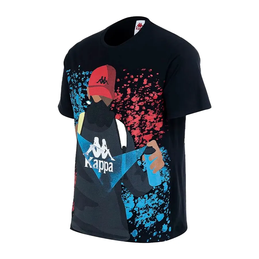 Imagen 0 de 1 de Remera Kappa Authentic Graphik Garrel-NEGRO/NARANJA/AZUL