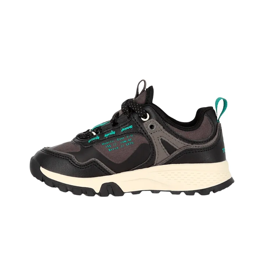 Imagen 2 de 6 de Zapatillas Topper Ever 2.0 Kids-NEGRO/GRIS/VERDE