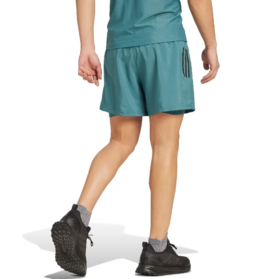 Imagen 2 de 5 de Shorts adidas Own the Run Climacool 2 en 1-VERDE AGUA