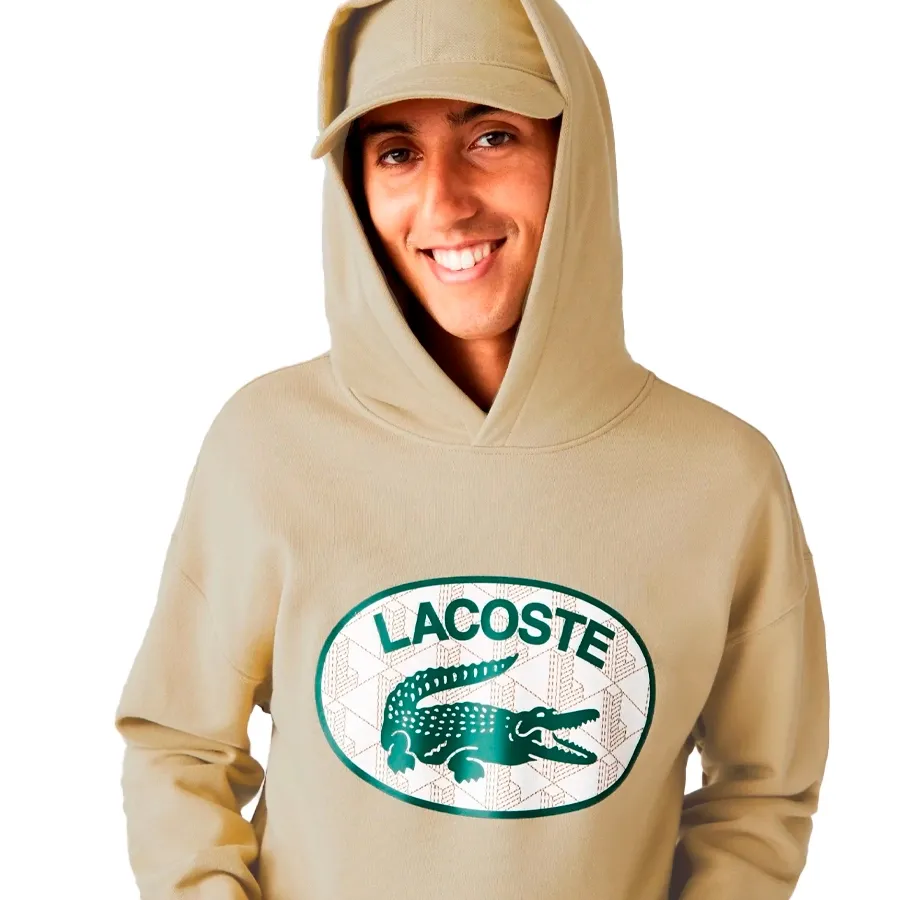 Imagen 1 de 2 de Buzo Lacoste -BEIGE/VERDE