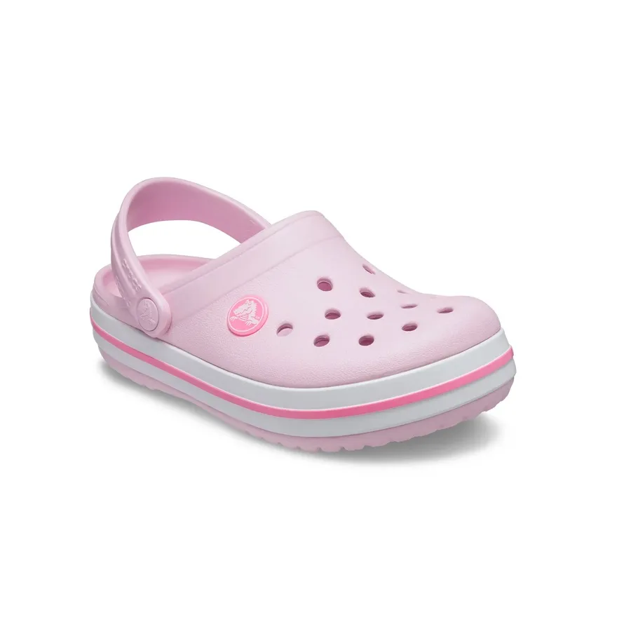 Imagen 2 de 4 de Ojotas Crocs Crocband Kids-ROSA/BLANCO