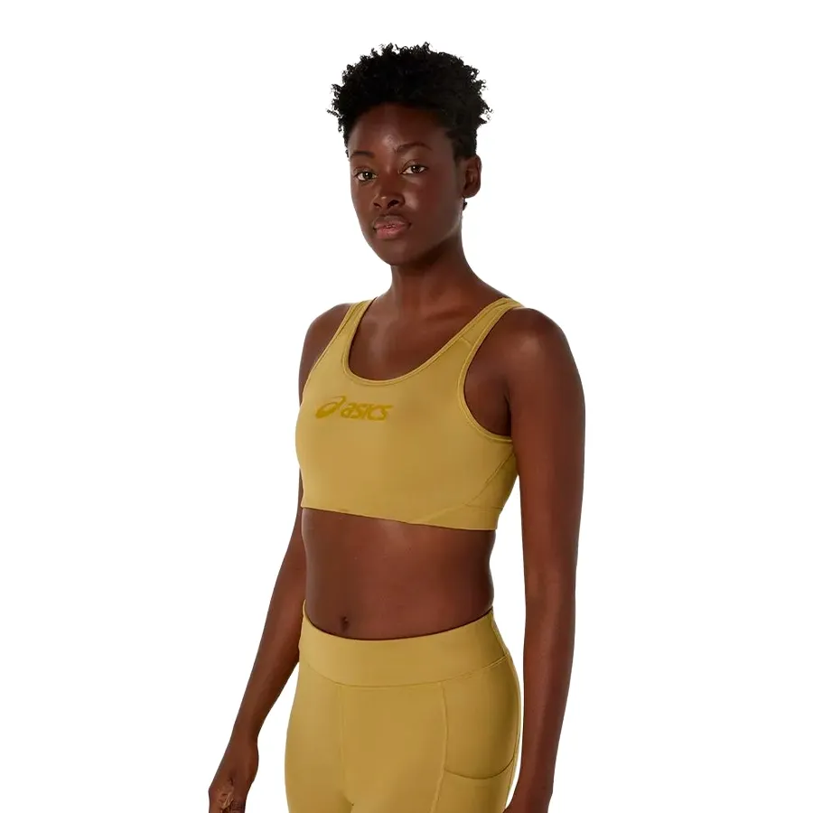 Imagen 1 de 5 de Top Asics Training Core Logo Bra-MOSTAZA