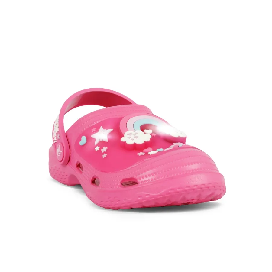 Imagen 1 de 4 de Sandalias Footy Clogs Arcoíris con luz-FUCSIA