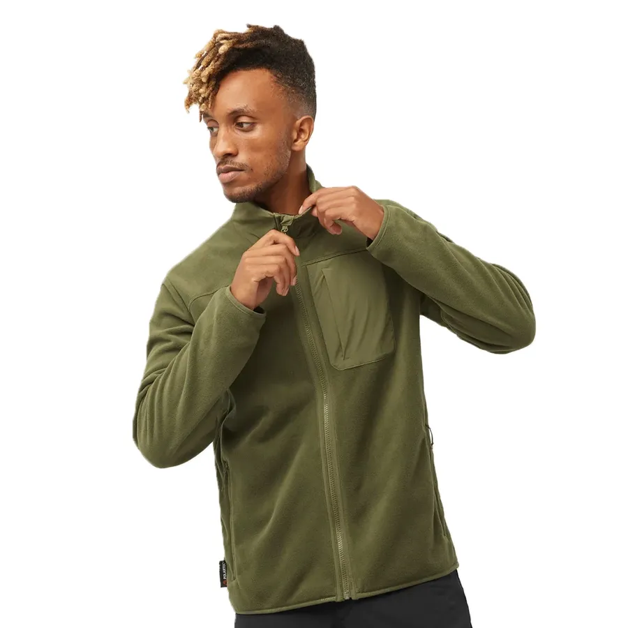 Imagen 1 de 6 de Campera Salomon Outline Polartec-VERDE