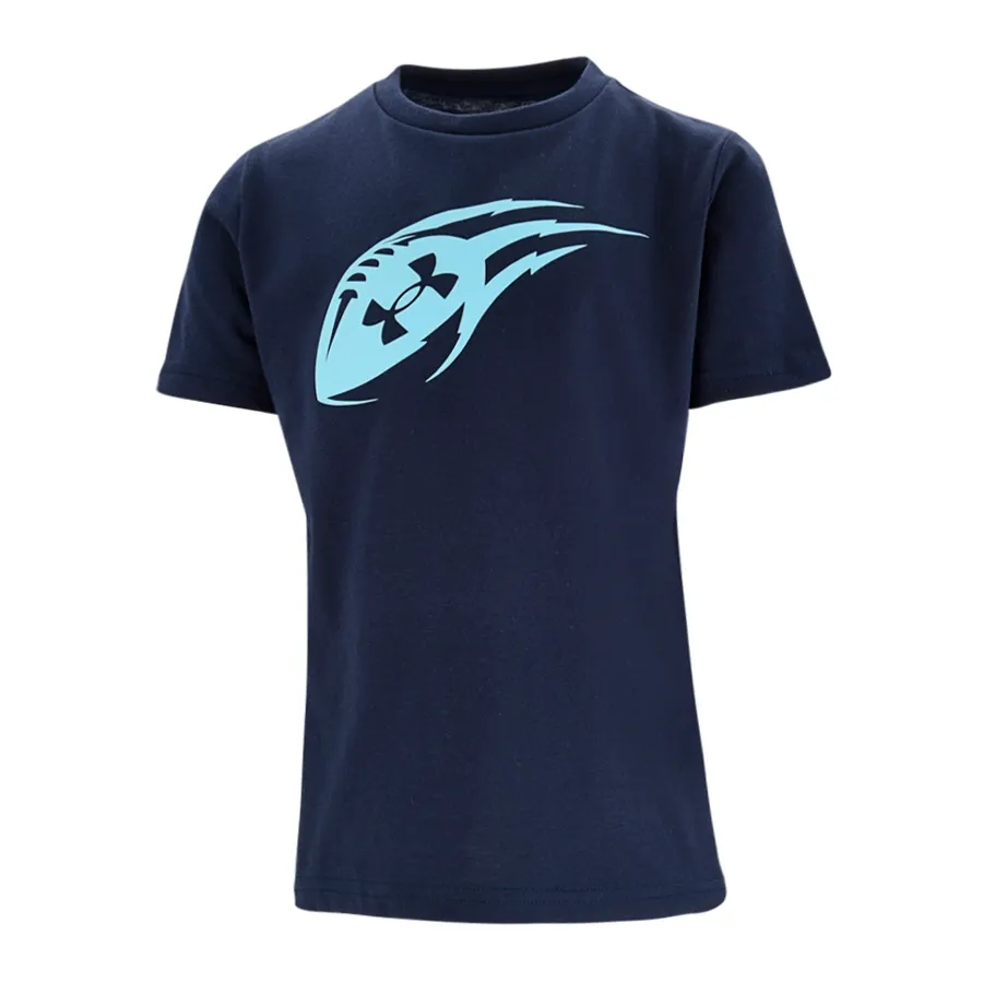 Imagen 0 de 3 de Remera Under Armour Football Icon-MARINO/CELESTE