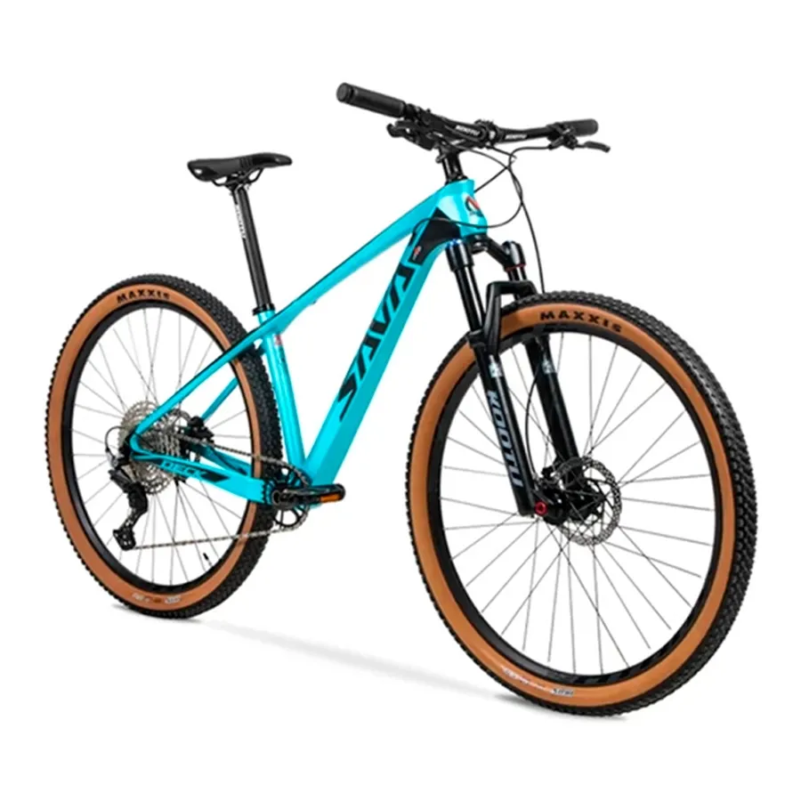 Imagen 1 de 6 de Bicicleta Sava Mtb Carbono Deck 6.1 Deore 12v T15-CELESTE