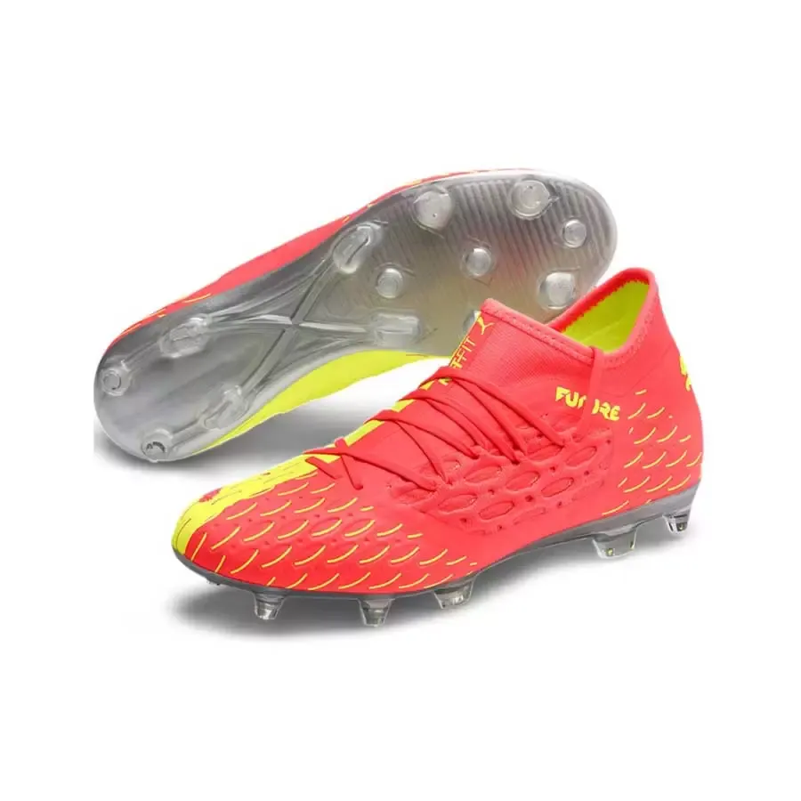 Imagen 3 de 4 de Botines Puma Future 5.3 Netfit Osg Fg/Ag Ab-AMARILLO/NARANJA/GRIS