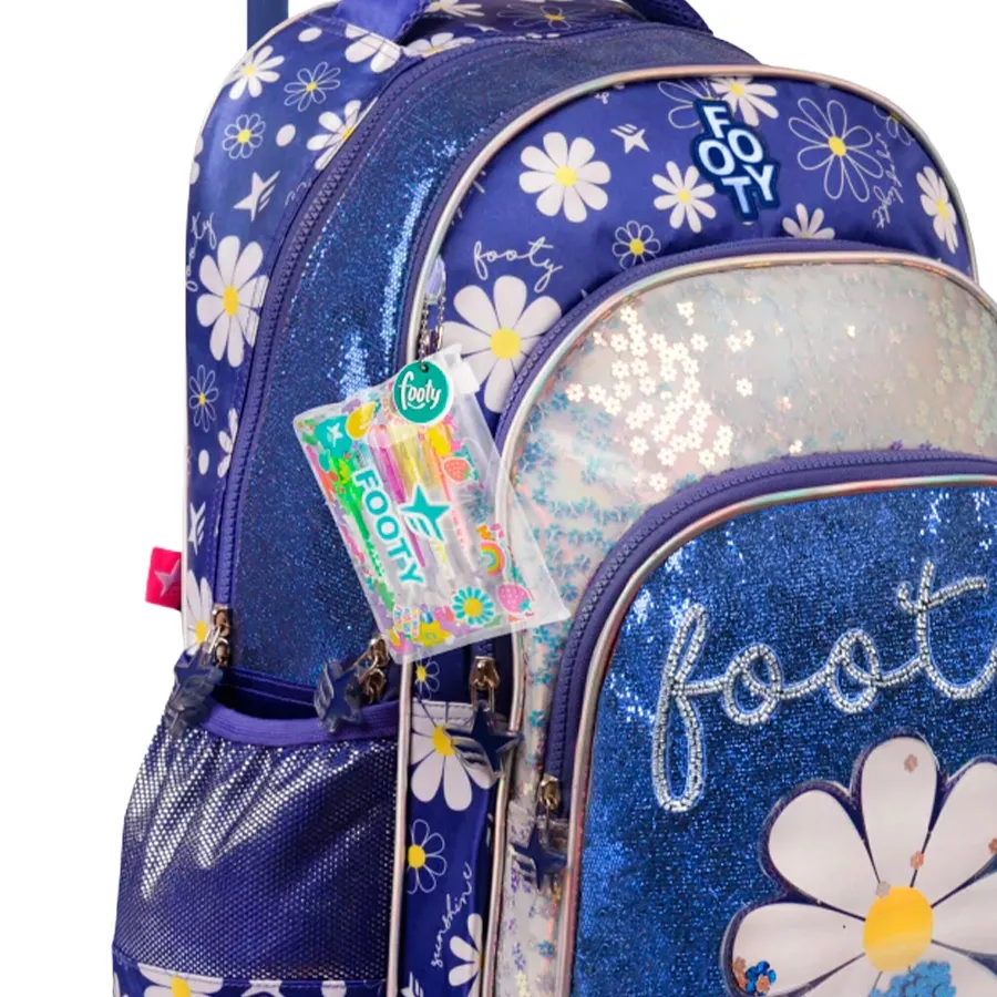 Imagen 2 de 3 de Mochila Footy Carro 18"-LILA/MARINO