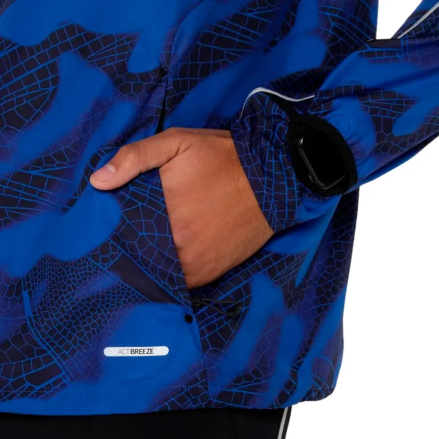 Imagen 4 de 7 de Campera Asics Road Lite-Show Packable-AZUL/MARINO