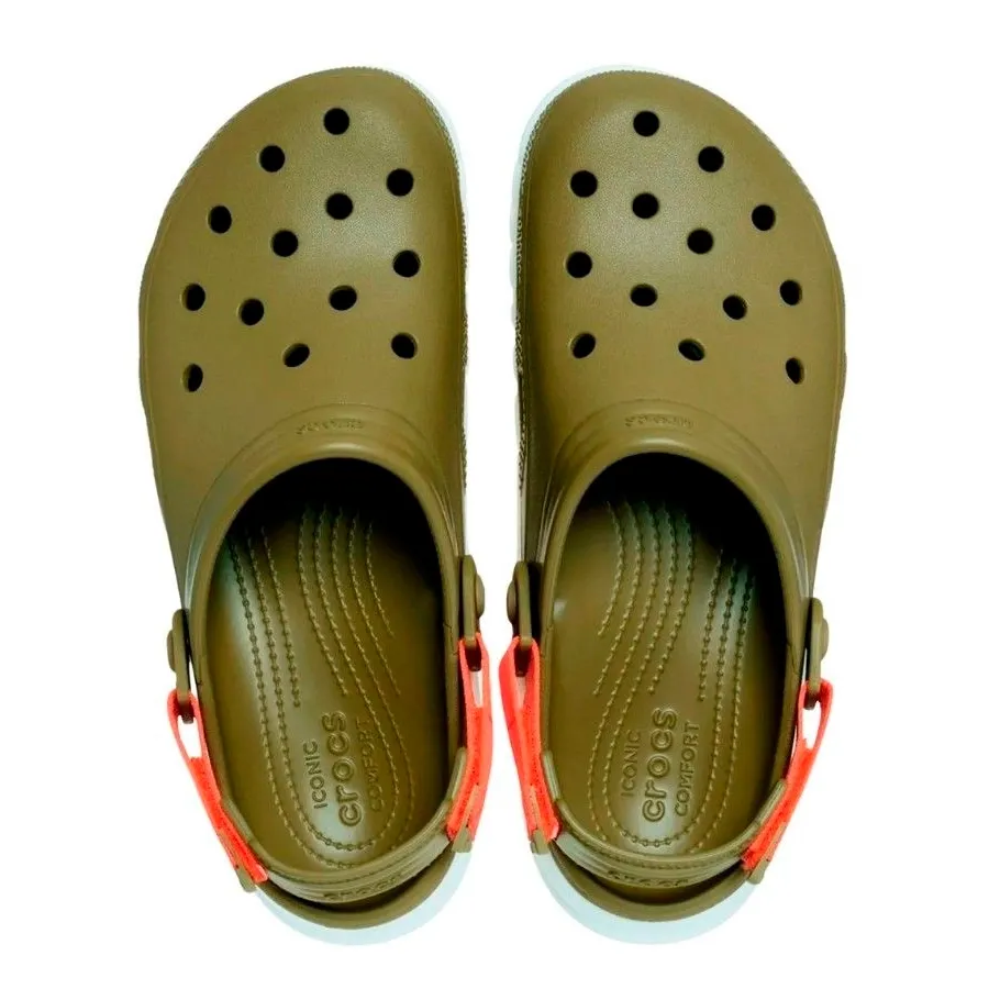 Imagen 3 de 4 de Sandalias Crocs Duet Max II Clog-OLIVA/NARANJA