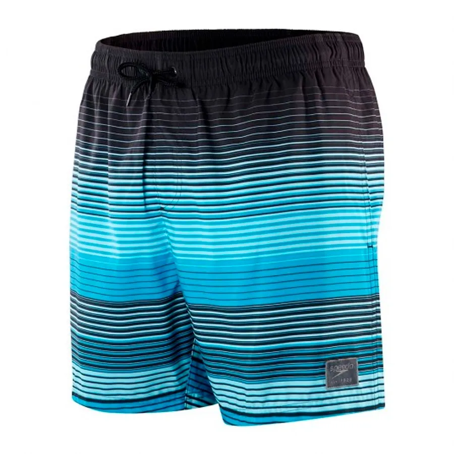 Imagen 0 de 3 de Malla Speedo Placement Leisure 16-NEGRO/CELESTE/AZUL