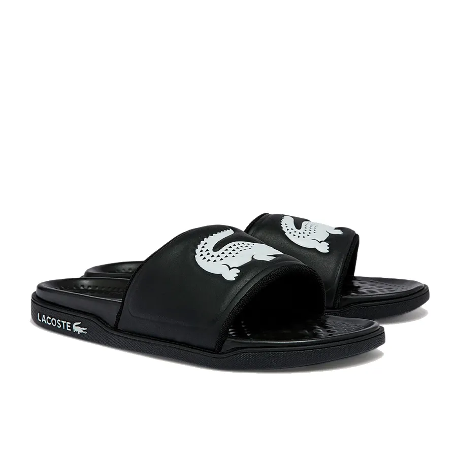Ojotas Lacoste Sandalias Croco Dualiste NEGRO/BLANCO City