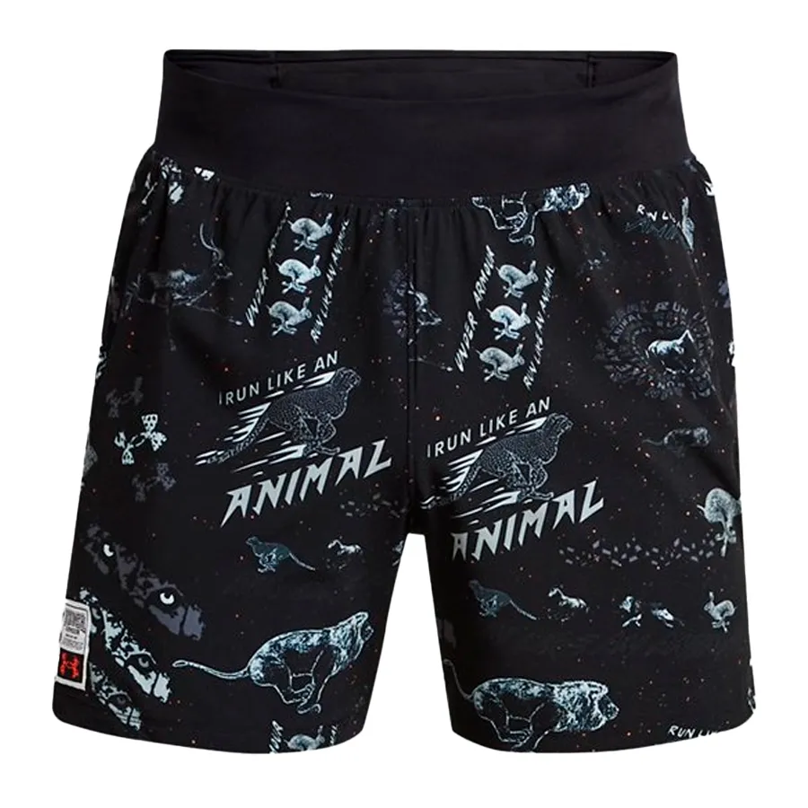 Imagen 3 de 5 de Under Armour Shorts  Run Like An Animal-GRIS/NEGRO