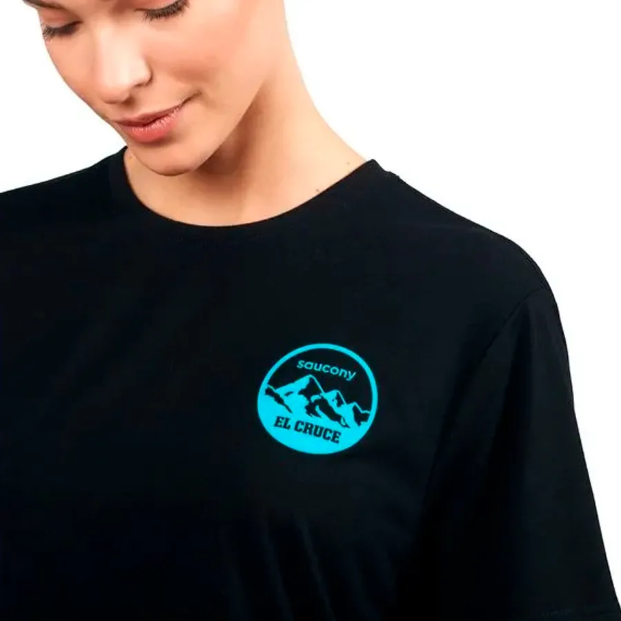 Imagen 5 de 6 de Remera Saucony Rested El Cruce-NEGRO