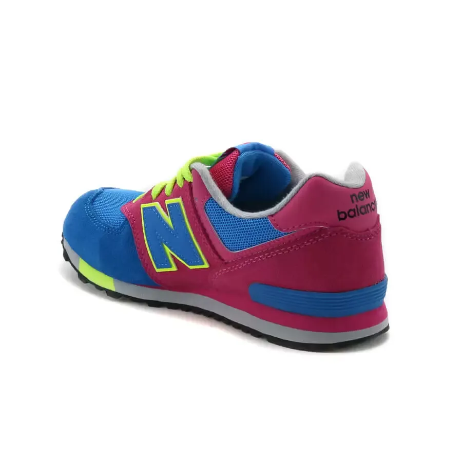 Imagen 1 de 3 de Zapatillas New Balance Kl574 Wag-AZUL FRANCIA/FUCSIA/AMARILLO FLUOR