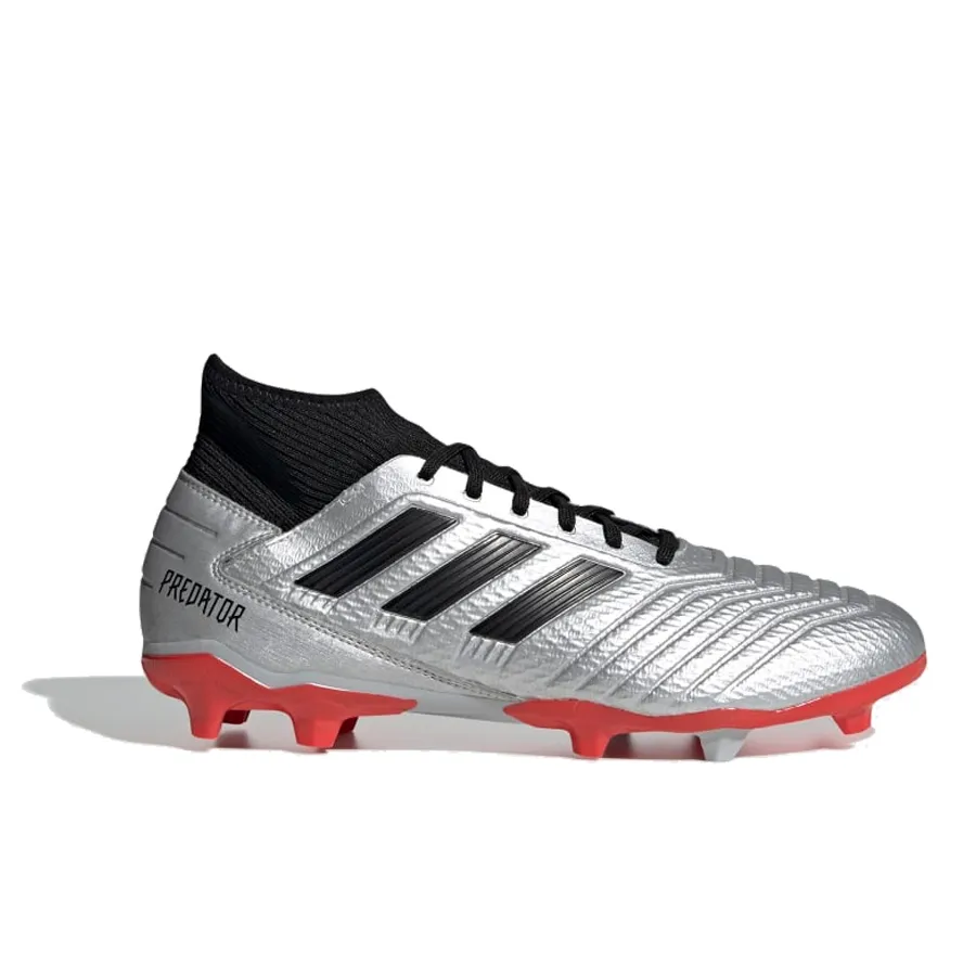Imagen 4 de 6 de Botines adidas Predator 19.3 FG-PLATA/NEGRO/ROJO