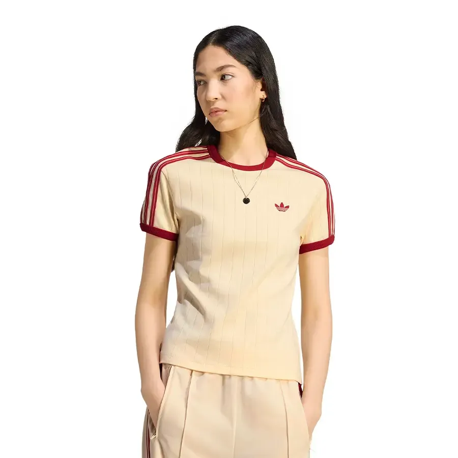 Imagen 0 de 5 de Remera adidas originals Pinstripe-BEIGE/ROJO