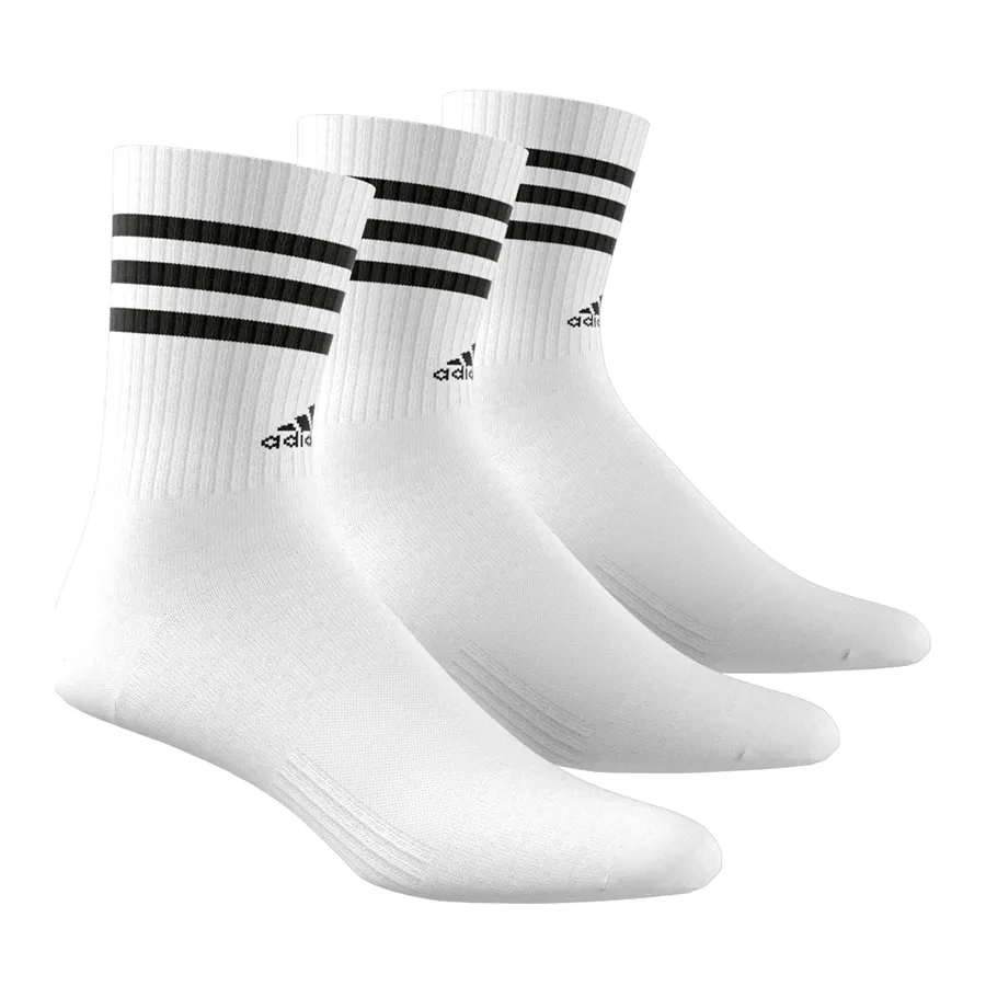 Imagen 2 de 5 de Medias adidas 3 Tiras Pack x3-BLANCO/NEGRO