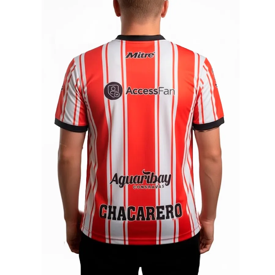 Imagen 1 de 4 de Camiseta Mitre Titular San Martin de Mendoza 2025-BLANCO/ROJO
