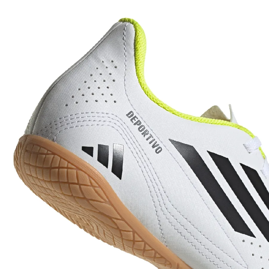 Imagen 6 de 8 de Botines adidas Deportivo Iii In-BLANCO/NEGRO/AMARILLO FLUOR