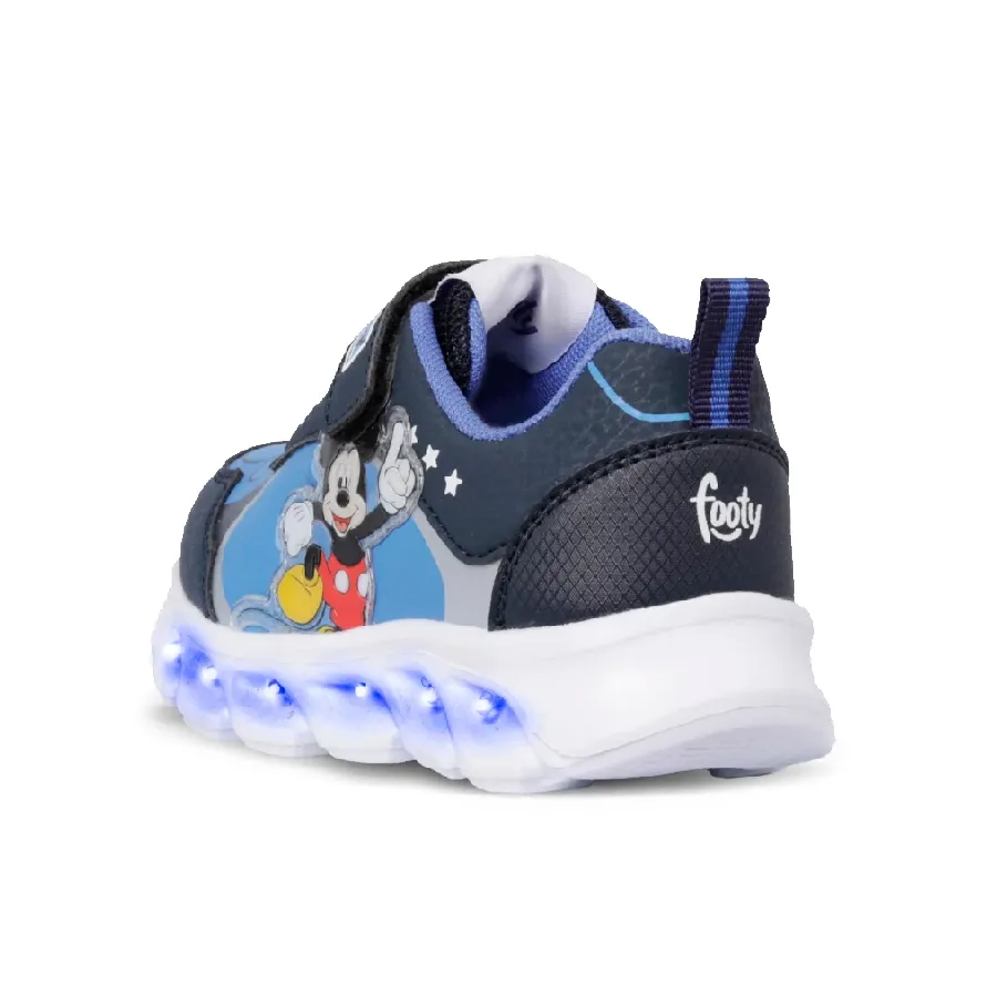 Imagen 2 de 3 de Zapatillas Footy Mickey Con Luz Led-MARINO/AZUL