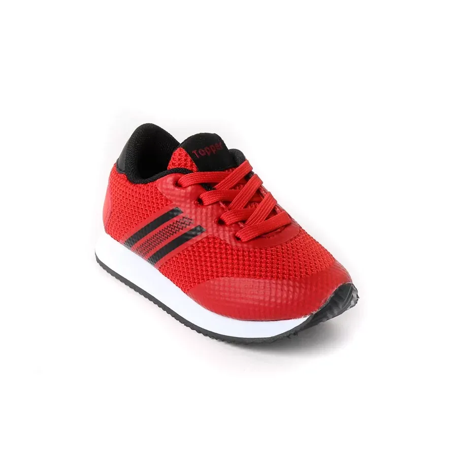 Imagen 3 de 5 de Zapatillas Topper Ambar Bebe-ROJO/NEGRO