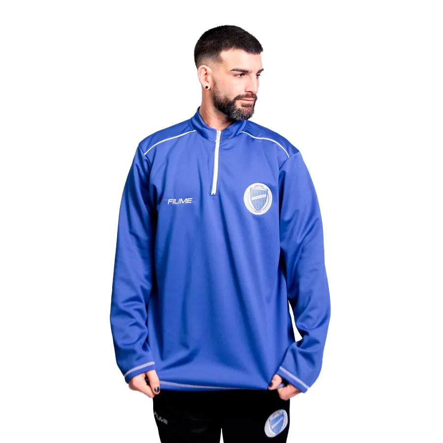 Imagen 0 de 1 de Buzo Fiume Sport Medio Cierre 24 Godoy Cruz-AZUL/BLANCO