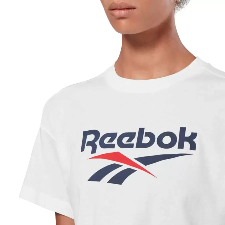 Imagen 2 de 5 de Top Reebok Remera  Cl V Crop-BLANCO