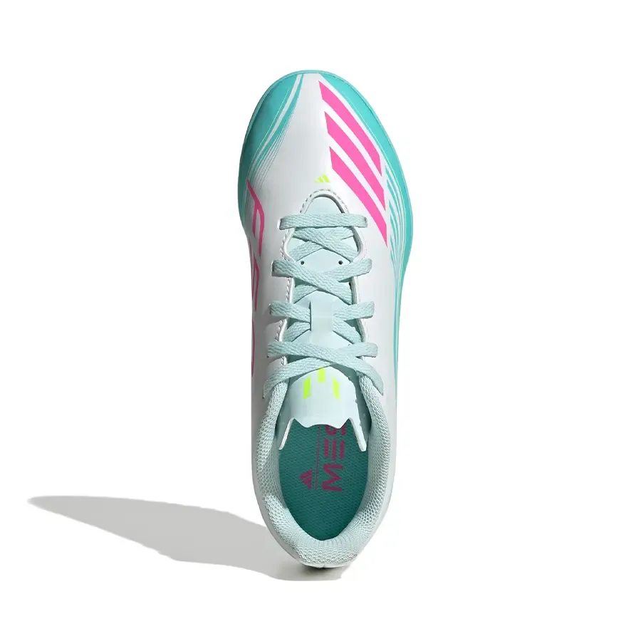 Imagen 3 de 7 de Botines adidas F50 Messi Club Tf-BLANCO/TURQUESA/FUCSIA