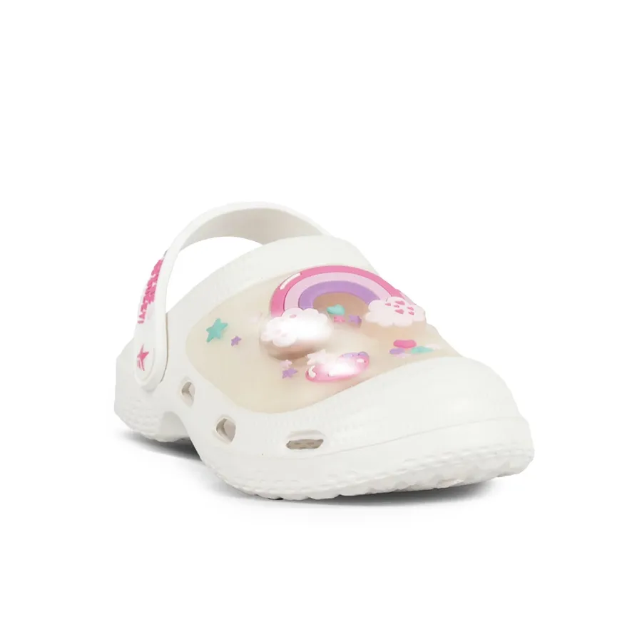 Imagen 1 de 4 de Sandalias Footy Clogs Arcoiris Blanco con luz-BLANCO