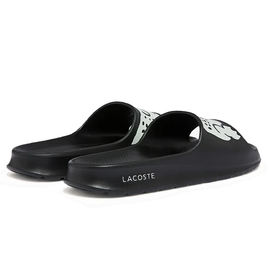 Imagen 2 de 6 de Ojotas Lacoste Croco Bloom Slide-NEGRO/BLANCO