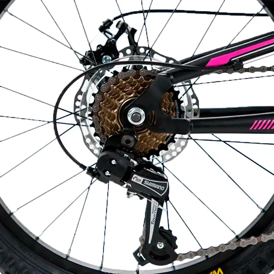 Imagen 5 de 7 de Bicicleta TopMega Slider R20 7V-NEGRO/FUCSIA