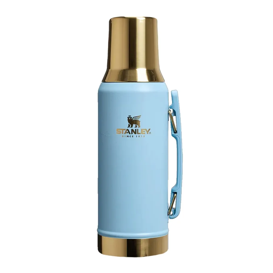 Imagen 0 de 5 de Termo Mate System 1.2 Lt. Messi x Stanley 1913-CELESTE/DORADO