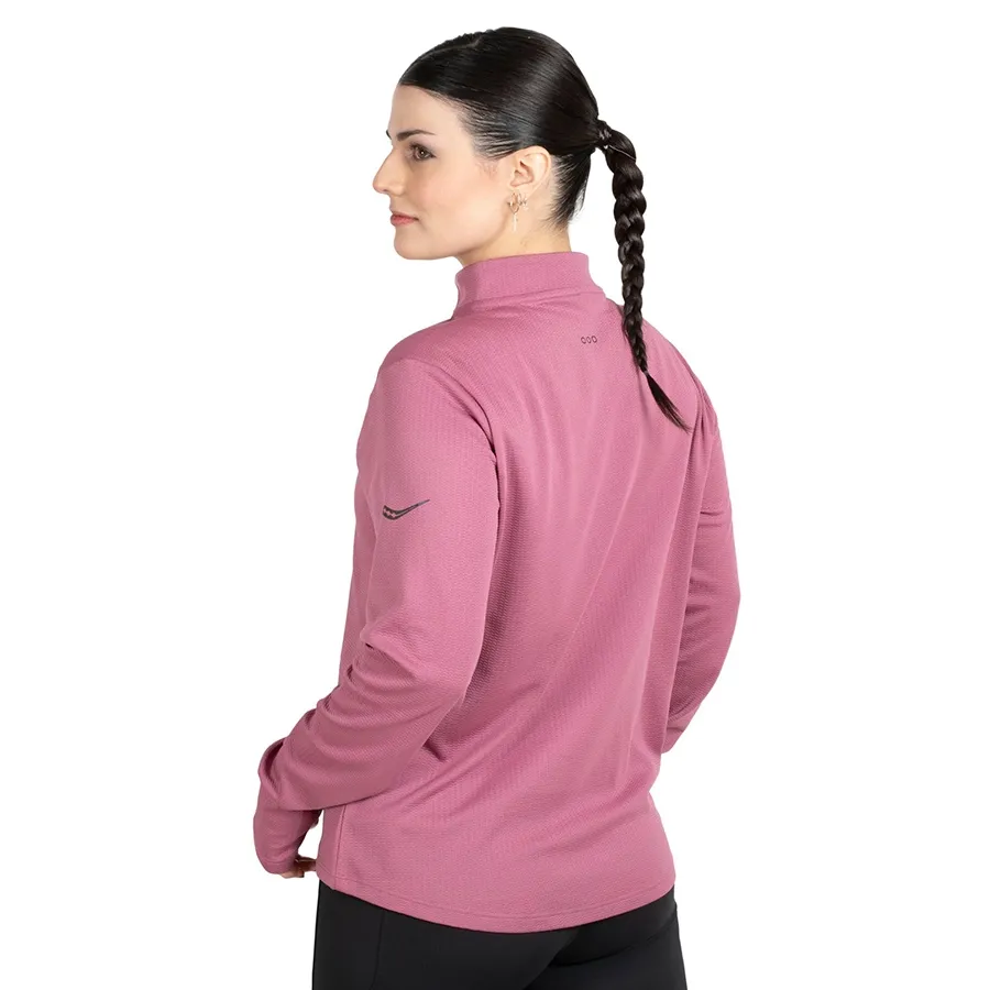 Imagen 2 de 4 de Buzo Saucony triumph 3D 1/2 Zip-VIOLETA