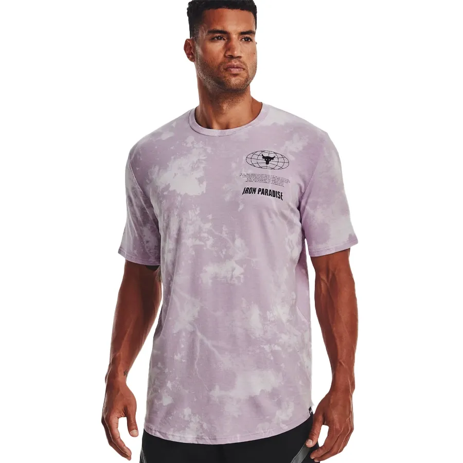 Imagen 2 de 5 de Remera Under Armour Project Rock Statement-PURPURA/BLANCO