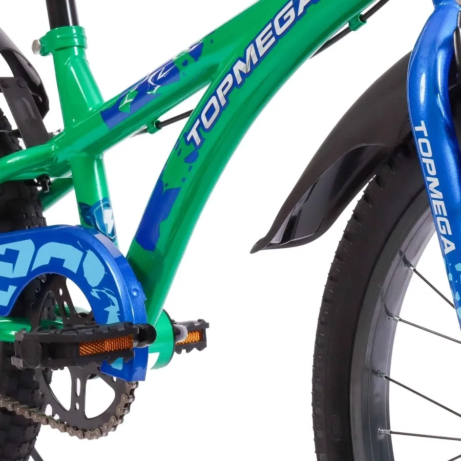 Imagen 5 de 7 de Bicicleta TopMega Speedmike R20 1vel-VERDE/AZUL