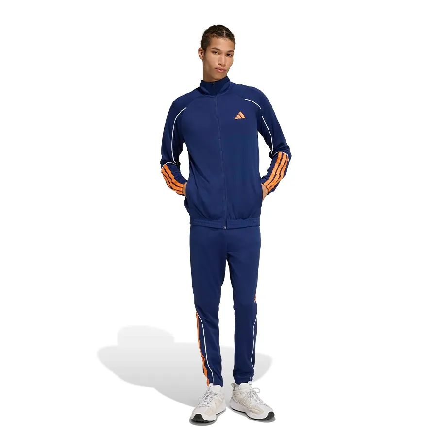 Imagen 1 de 7 de Conjunto adidas Deportivo 3 Stripes Stadium-MARINO/NARANJA