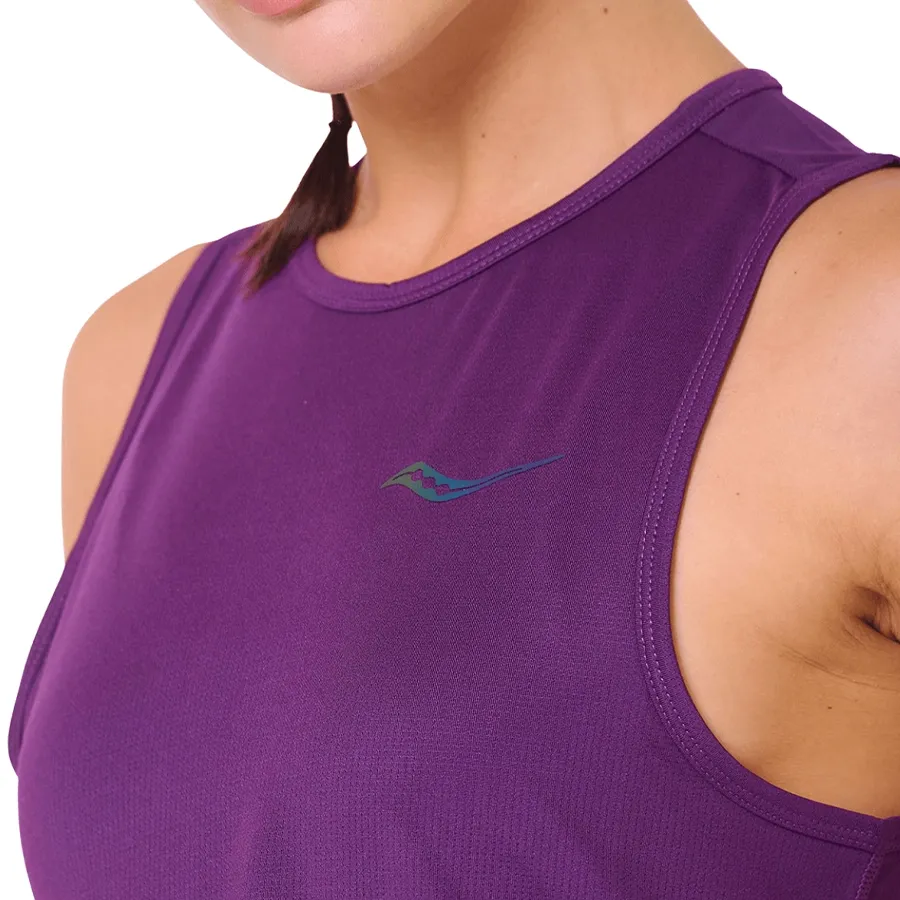 Imagen 2 de 4 de Musculosa Saucony Stopwatch Crop Tank-PURPURA