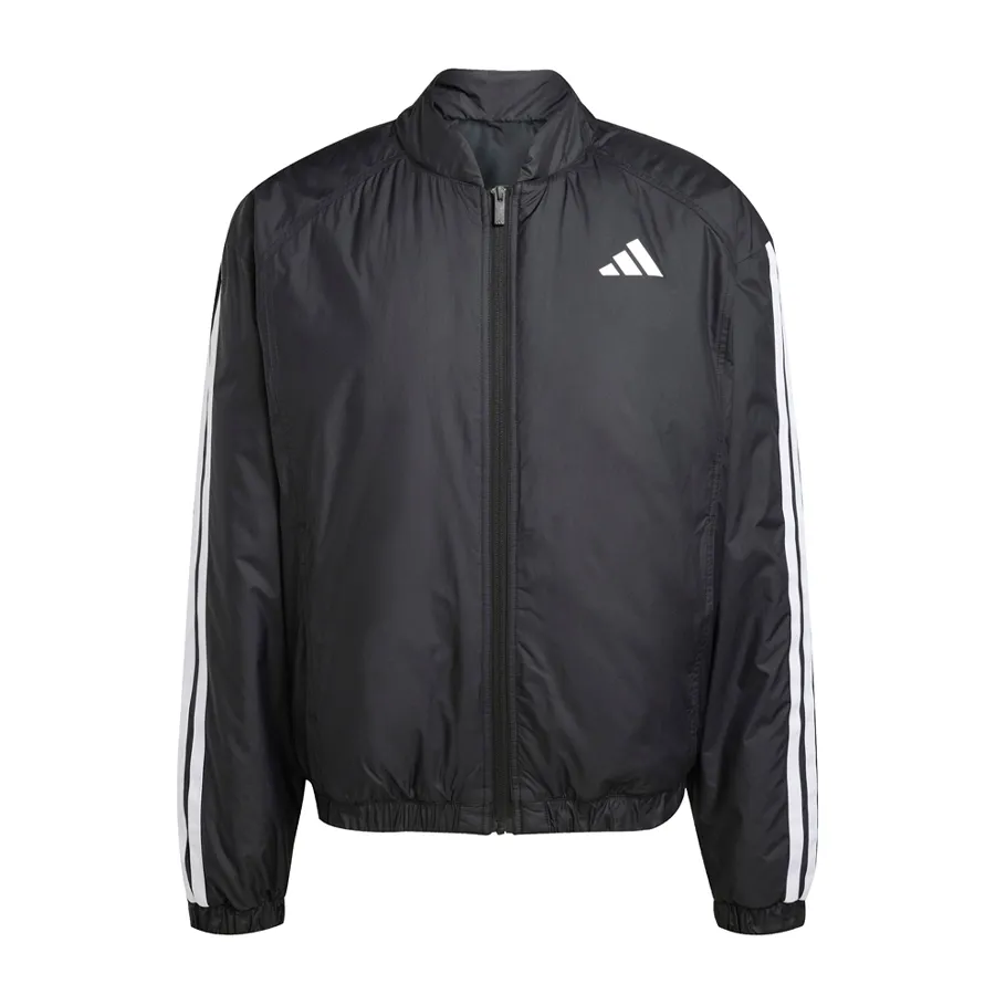 Imagen 1 de 5 de Campera adidas Bómber Térmica Essentials 3 Tiras-NEGRO/BLANCO