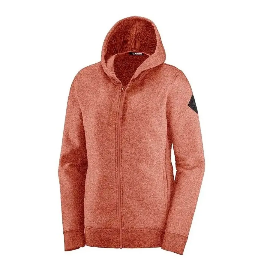 Imagen 0 de 1 de Campera Salomon Logo Fz Hoodie VI-MARRON